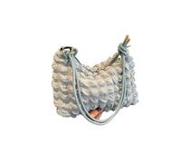 Borsa a spalla Borsa in tela antirughe for donna, borsa a tracolla casual, trapuntata sotto le ascelle, a, a nuvola(Blue)