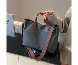 Borsa a spalla casual di grandi dimensioni con chiusura regolabile, borsa a tracolla perfetta per l'uso quotidiano - adatta per viaggiare, lavorare, fare shopping, università, aula universitaria, pend