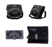Borsa A Spalla Con Motivo Spirit E Set Regalo Portafoglio Goth Punk Emo