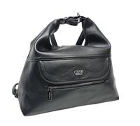 Borsa a Spalla Convertibile in Zaino Donna Sacca Spallaccia Morbida Ecopelle Multitasche Tracolla Regolabile Dimensioni: 35 X 25 X 15 cm. ART. 4616 Colore Nero Marchio Coveri