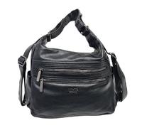 Borsa a Spalla Convertibile in Zaino Donna Sacca Spallaccia Morbida Ecopelle Multitasche Tracolla Regolabile Dimensioni: 32 X 28 X 10 cm. ART. 2865 Marchio Coveri (NERO)