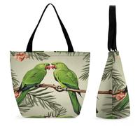 Borsa A Spalla Couple Parrots Olive Impermeabile Borsa A Shopper Donna Leggera Borse Tote Donna Per Tutti I Giorni Ufficio Lavoro