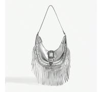 Borsa a spalla da donna, borsa hobo, alla moda, personalizzata, semplice, versatile, da strada, dolce e cool, ragazze, ragazze alla moda, stile Y2K, vintage, borchie, vintage, nappe, stampa mucca, sti