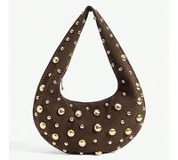 Borsa a spalla da donna, borsa hobo, borsa , alla moda, personalizzata, semplice, versatile, da strada, dolce e cool per ragazze, ragazze alla moda, stile Y2K, vintage, con borchie, vintage stampa dap
