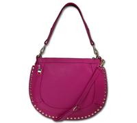 Borsa A Spalla Da Donna Florence In Vera Pelle Rosa Con Borchie OTM105P