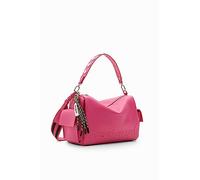 Borsa A Spalla Da Donna Marchio Desigual, Modello Half Logo Habana 23WAXP04, Realizzato In Poliestere. Rosso