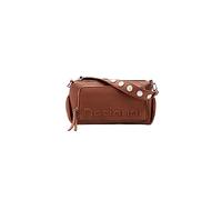 Borsa A Spalla Da Donna Marchio Desigual, Modello Half Logo Urus 23WAXP65, Realizzato In Poliestere. Marrone