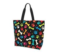 Borsa A Spalla Dog Paw Borsa Da Spiaggia Impermeabile Riutilizzabile Borse A Spalla Per Donna Picnic Viaggi