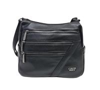 Borsa a Spalla Donna Sacca Spallaccia Morbida Ecopelle Multitasche Tracolla Regolabile Dimensioni: 27 X 25 X 11 cm. ART. 4340 Marchio Coveri (NERO)