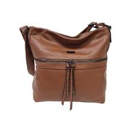 Borsa a Spalla Donna Sacca Spallaccia Morbida Ecopelle Multitasche Tracolla Regolabile Dimensioni: 28 X 25 X 12 cm. ART. 2902 Marchio Coveri (MARRONE)