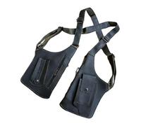 Borsa a spalla doppia da uomo, zaino impermeabile antifurto con tasche multiple e tracolla regolabile, borsa a tracolla da uomo, per chiavi telefoni cellulari carte denaro vita quotidiana viaggio