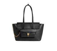 Coccinelle Double Beat Grained Leather Handbag Noir