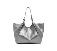 Gianni CHIARINI Pelle shopper borsa borsa a tracolla Dua Shopping Bag City Noire - Castoro argentato
