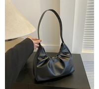 Borsa a spalla elegante e alla moda, nuova borsa da donna a tracolla in tinta unita con pieghe, fresca, per la primavera/autunno, San Valentino Colore unicoPoliuretano