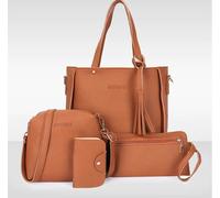 Borsa A Spalla In Pelle Da Donna 4 Pezzi Tote Borsa Portafoglio Lusso