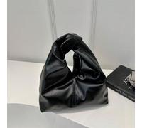 Borsa a spalla in PU di colore solido dalla texture alla moda e versatile, piccola borsa a baguette semplice e casual per le donne Colore unicoPoliuretano