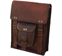 Borsa A Spalla In Vera Pelle Di Capra Marrone Vintage Fatta A Mano