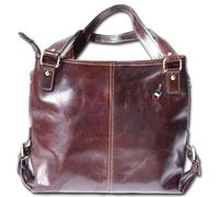 Borsa A Spalla In Vera Pelle Firenze Donna Marrone Shopper OTF136N
