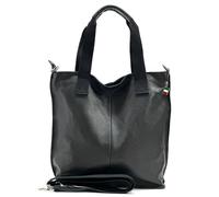 Borsa A Spalla In Vera Pelle Firenze Nera Shopper OTF161S