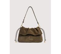 Coccinelle Pelle borsa a tracolla Lidia Handbag Suede Leather/Smooth Leather Fango/Fango verde scuro