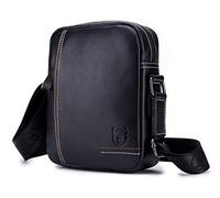 Borsa a Spalla Mano Uomini in Pelle Cuoio Borsa di Affari del messaggero Organizer portatutto della Zaino Crossbody Sling Viaggio Borsa Tracolla