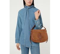 Coccinelle Pelle borsetta borsa a tracolla Mavery Suede BI Handbag Suede Leather/Micro Gra. Le. Cognac/Cognac marrone