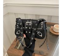 Borsa a spalla nuova marca punk con borchie, portatile, adatta a ragazze adolescenti, studentesse universitarie, impiegati d'ufficio, molto adatta per lavoro, ritorno a scuola, scuola media, scuola su