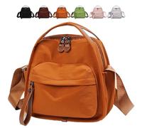 Borsa a spalla Oxford da donna, grande capacità, morbida, leggera, alla moda, tinta unita, Colore: arancione.