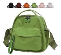 Borsa a spalla Oxford da donna, grande capacità, morbida, leggera, alla moda, tinta unita, verde