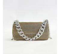 Borsa A Spalla Piccola Clutch In Glitter Con Strass Per La Serata