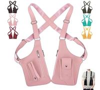 Borsa A Spalla Regolabile In Pelle Premium Per Uomo E Donna, Borsa A Spalla In Pelle Per Uomo, Antivolo, Accessorio Di Viaggio(Pink)
