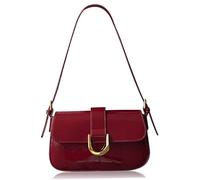 Borsa a spalla rossa borsetta rossa per donne, borsa a spalla rossa Y2K regolabile con canta con cerniera a spalla rossa borsetta in pelle rossa