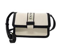 CAFèNOIR - Tracolla Con Pattina In Canvas Con Profili, Da Donna, Colore Nero, Taglia Unica