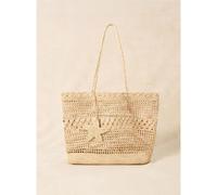 Borsa a sporta in rafia, SIDONIE Beige TU