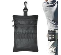 Borsa a tasca per accessori da golf | 20 x 14 cm Tasche con cerniera grande capacità con clip, borsa per tee da golf, palla e oggetti di valore, per adulti amatoriali famiglia amici professionisti P