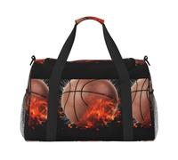 Borsa a tracolla 3D da basket, leggera, impermeabile, di grande capacità, portatile, borsa da viaggio, borsa organizer per oggetti personali, Nero , Taglia unica