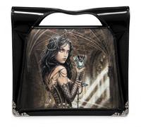 Borsa a tracolla 3D Gothic Fantasy Cattedrale medievale, nero