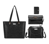 Borsa a tracolla, 4 pezzi, di grande capacità, leggera, resistente ed elegante, di alta qualità, portatile, compatta, ideale per università, affari, viaggi, uso quotidiano