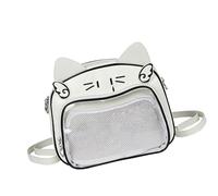 Borsa A Tracolla A Con Gatti Anime Regolabile Display Pin Frontale Trasparente Zaino Itabag Per Donne E Ragazze Adolescenti Zaino Cinghie Regolabili