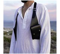 Borsa A Tracolla A Doppia Spalla, Portafoglio Antifurto da Uomo retrò Medievale in Pelle Pu Cinghie Regolabili Borsa A Tracolla Ascellare Borsa A Fondina per Telefono All'Aperto, Stile Medievale Lap