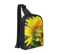 Borsa a tracolla a doppio strato, per uomo e donna | Borsa da uomo con stampa con foglie tropicali per viaggi, escursionismo, corsa, ciclismo