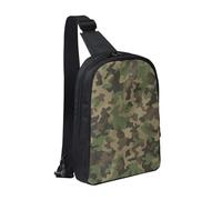 Borsa a tracolla a doppio strato, per uomo e donna | Green Palm Tree Foglie Rosa Stampato Spalla Zaino Uomo Borsa Per Viaggi Escursionismo Corsa Ciclis
