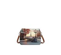 Borsa a tracolla a due comparti Ynot, kisses from Paris - Tabella Colori: Multicolore