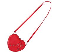 Borsa a tracolla a forma di cuore in similpelle per donna, borsa a tracolla