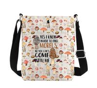 Borsa a tracolla a forma di fungo Regali da caccia ai funghi So dove trovare spugnole Regali Amante dei funghi Borsa a tracolla Micologo Regalo, Spugnole No Cb2, 111