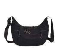 Borsa a tracolla a mezzaluna da donna, spaziosa borsa a tracolla per ravioli, borsa a tracolla in nylon morbida per lavoro e viaggi