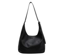 Borsa a tracolla a mezzaluna in PU con tracolla regolabile, grande capacità, borsa a spalla tinta unita, tote morbido in pelle, borsa casual hobo per lavoro, scuola, viaggi e shopping