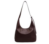 Borsa a tracolla a mezzaluna in PU con tracolla regolabile, grande capacità, borsa a spalla tinta unita, tote morbido in pelle, borsa casual hobo per lavoro, scuola, viaggi e shopping