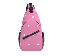 Borsa a tracolla a pois rosa bianca a pois