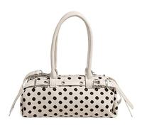 Borsa a tracolla a pois spalla con pistola cilindrica borse per donne (bianco)